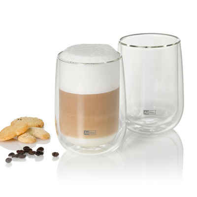 AdHoc Thermoglas »DUO GLASS COFFEE«, Borosilikatglas, doppelwandiger Kaffee-Becher mit Thermoeffekt
