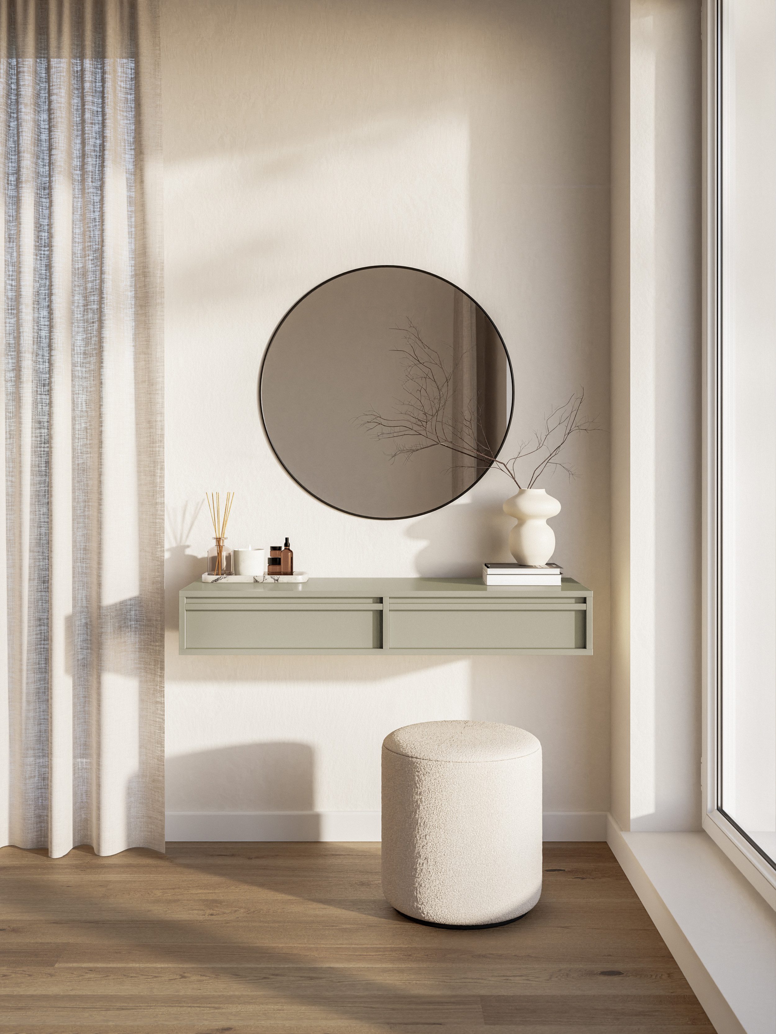 Selsey Schminktisch EVO, hängend mit 2 Schubladen, 110 cm günstig online kaufen