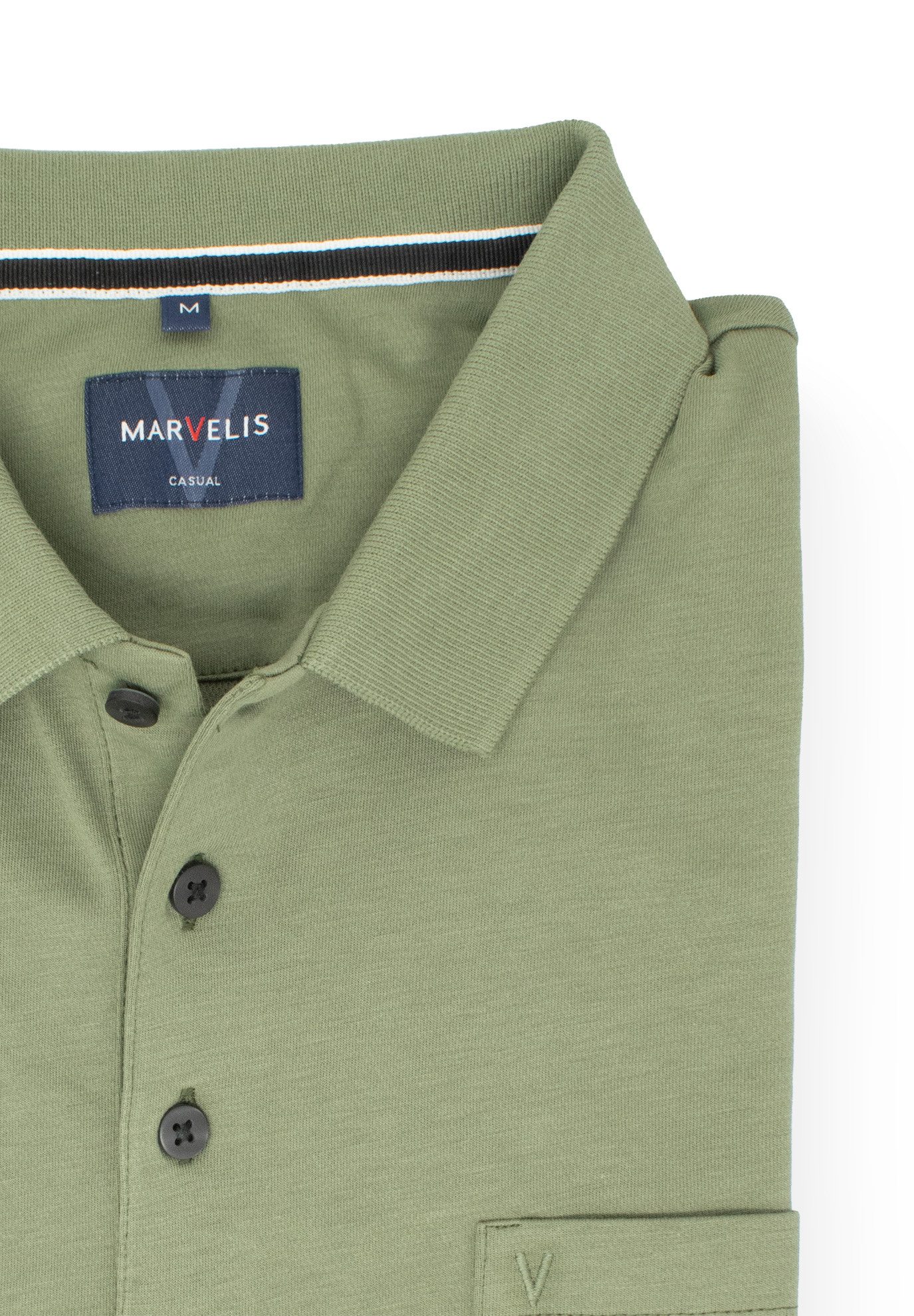 MARVELIS Poloshirt Poloshirt - Quick Dry - Einfarbig - Olive Quick Dry