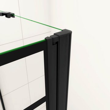 duschspa Badewannenaufsatz 6mm ESG Drehwand mit Seitenwand Duschabtrennung auf Badewanne, Einscheibensicherheitsglas, Sicherheitsglas, (Set), Glas
