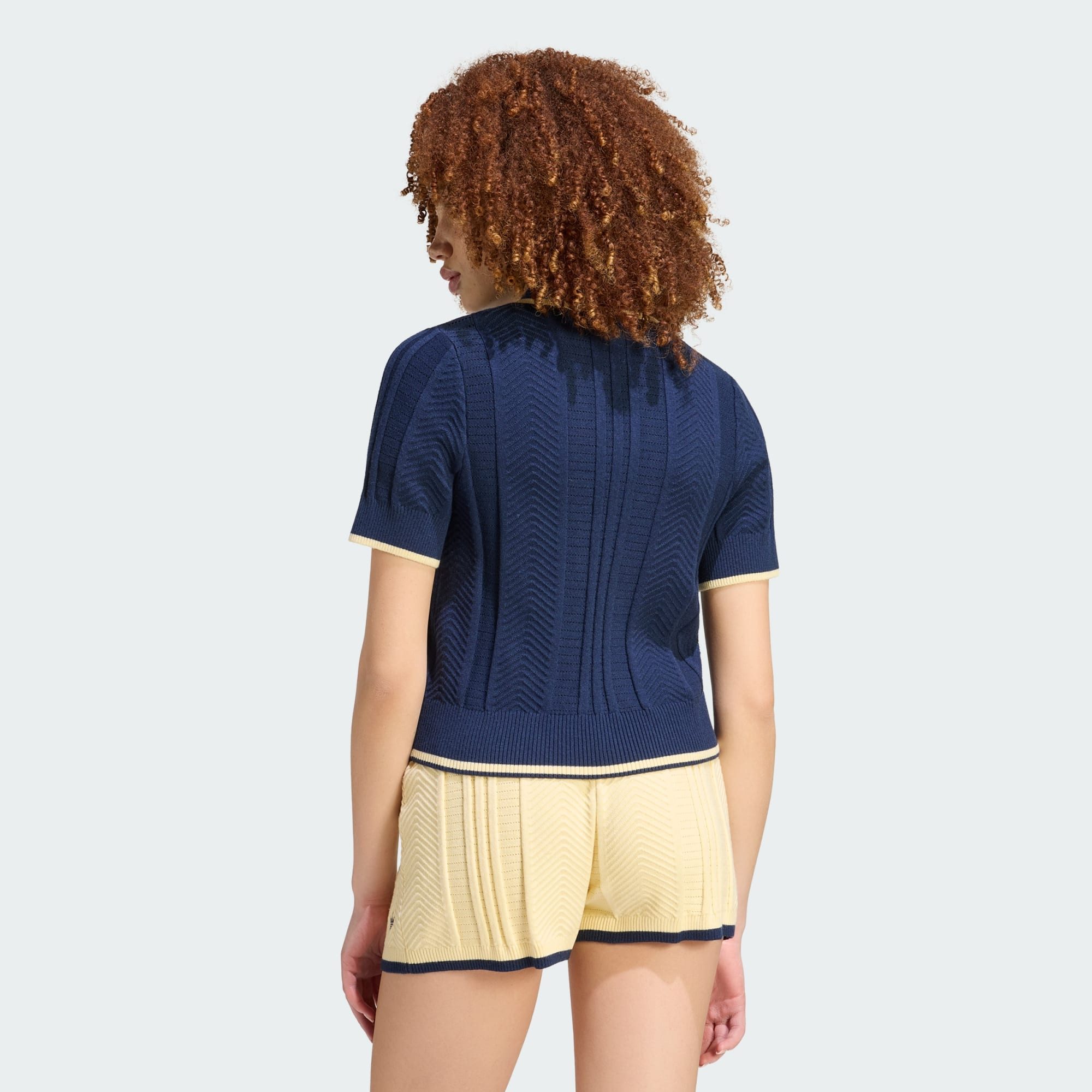 adidas Originals Poloshirt CALI POLOSHIRT, ZOPFMUSTER (1-tlg)