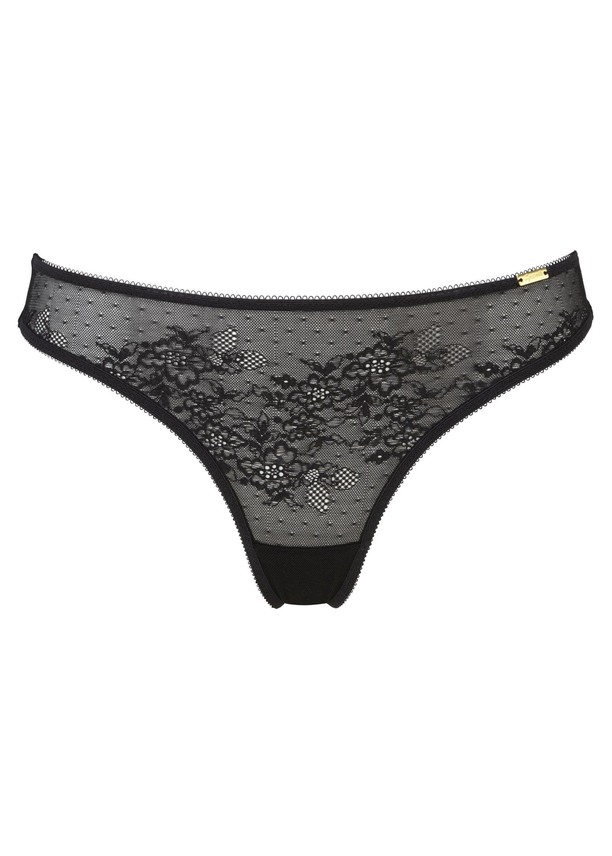 String Glossies Lace String Black