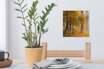 OneMillionCanvasses® Leinwandbild Herbstbäume im nebligen Wald, (1 St), Leinwand Bilder für Wohnzimmer Schlafzimmer