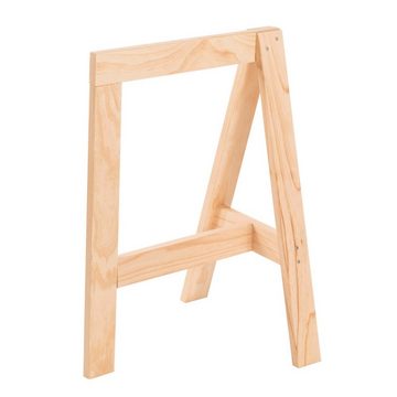 Astigarraga Kit Line Unterstellbock Holzbock "Glam", Tischbein aus Massivholz, 400 kg max. Belastbarkeit, Tischbock mit drei Beinen für hohe Stabilität auf engem Raum
