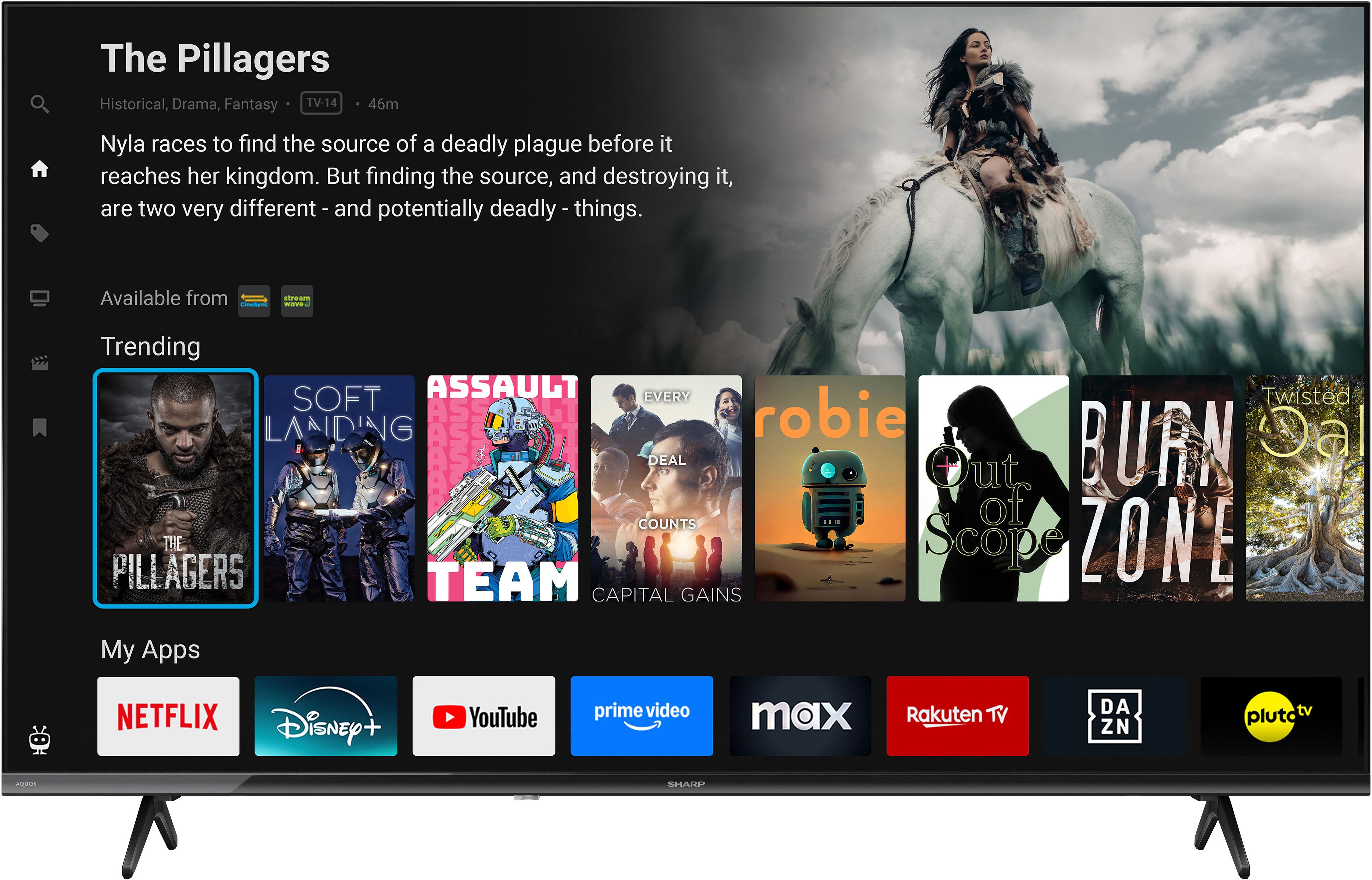 Sharp 2T-C43HEx LED-Fernseher (108 cm/43 Zoll, Full HD, Smart-TV)