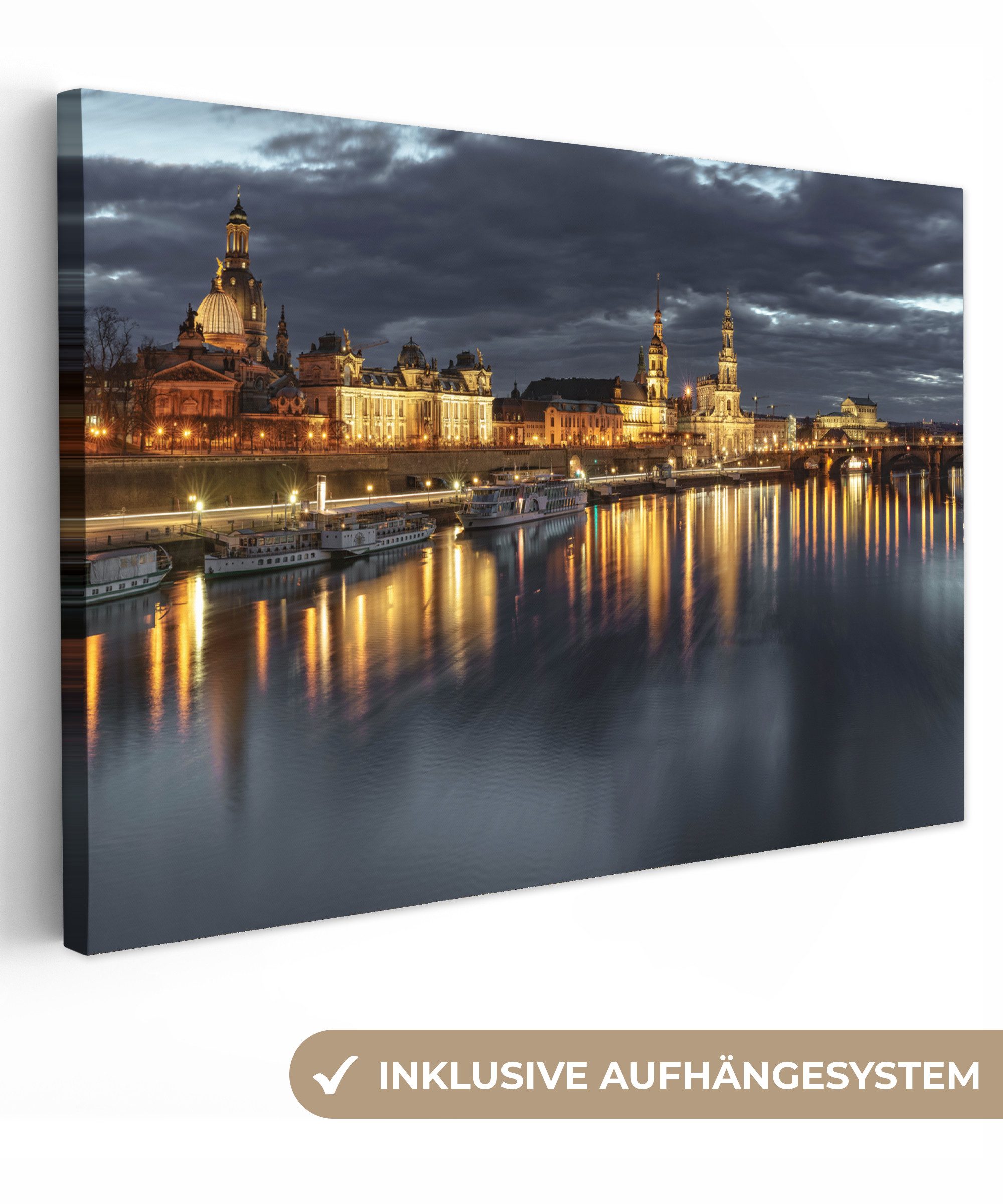 OneMillionCanvasses® Leinwandbild Panorama des Stadtbilds der deutschen Sta günstig online kaufen