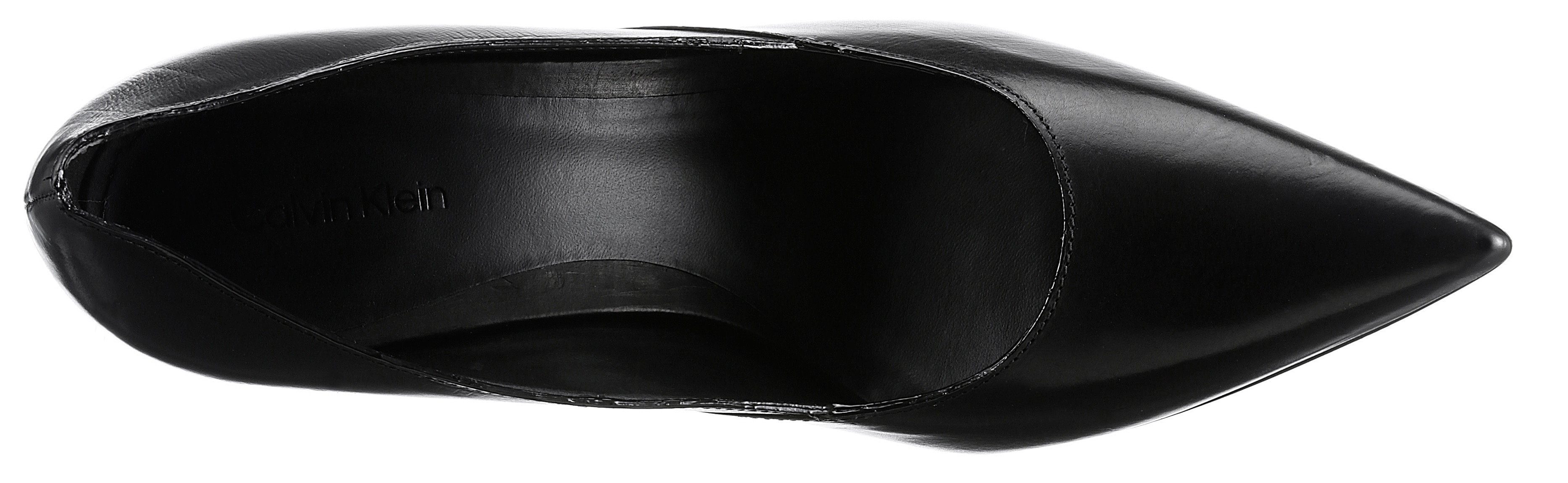 Pumps GEO Form 90 modischem PUMP schwarz mit STILETTO Stilettoabsatz, Klein Calvin spitze