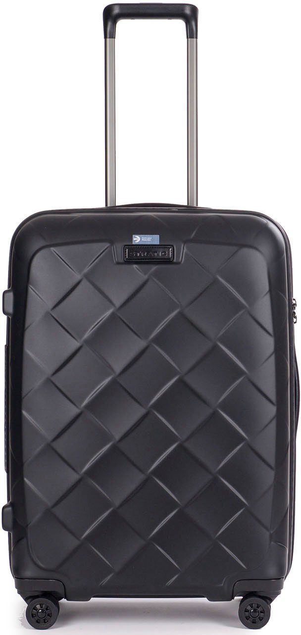 Hartschalen-Trolley Leather&More M, matt black