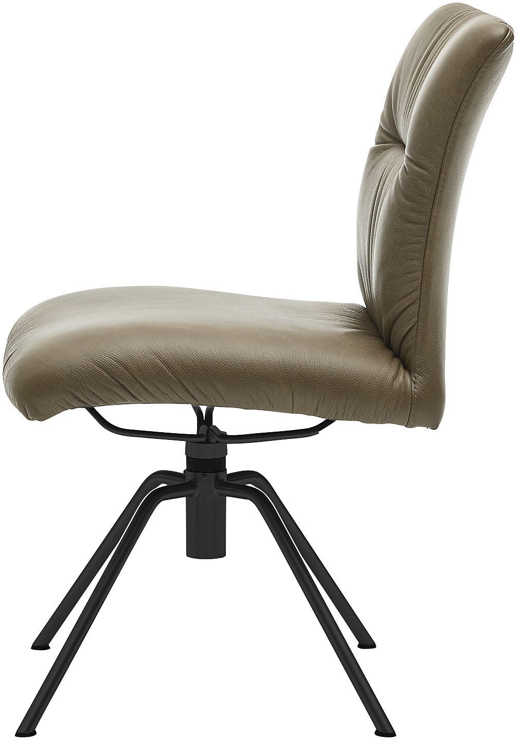 Musterring Polsterstuhl Helmond 6600 (Packung, 1 St), Gestell schwarz, drehbar, besonders leger gepolster, ohne Armlehne