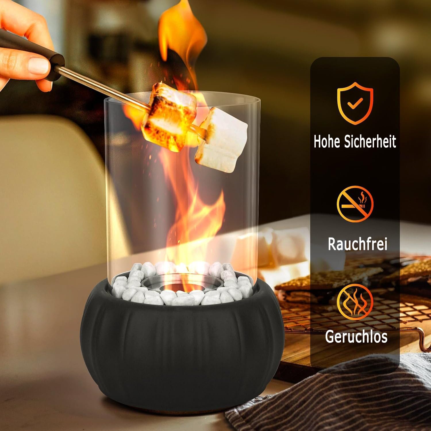 BRAIDOL Tischfeuer Tischkamin Bioethanol Kamin für Indoor und Outdoor,Tragb günstig online kaufen