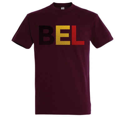 Youth Designz T-Shirt Belgien Herren T-Shirt im Fußball Look mit Trendigem Frontdruck