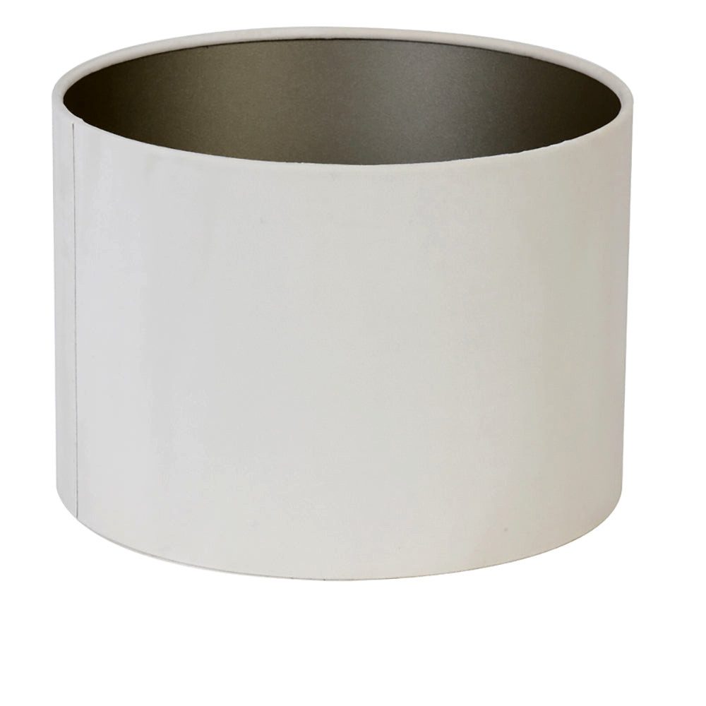 Dirk Davids Leuchten GmbH Lampenschirm Lampenschirm Zylinder in Velours Creme weiß 30-30-21cm, Zeitlose Eleganz