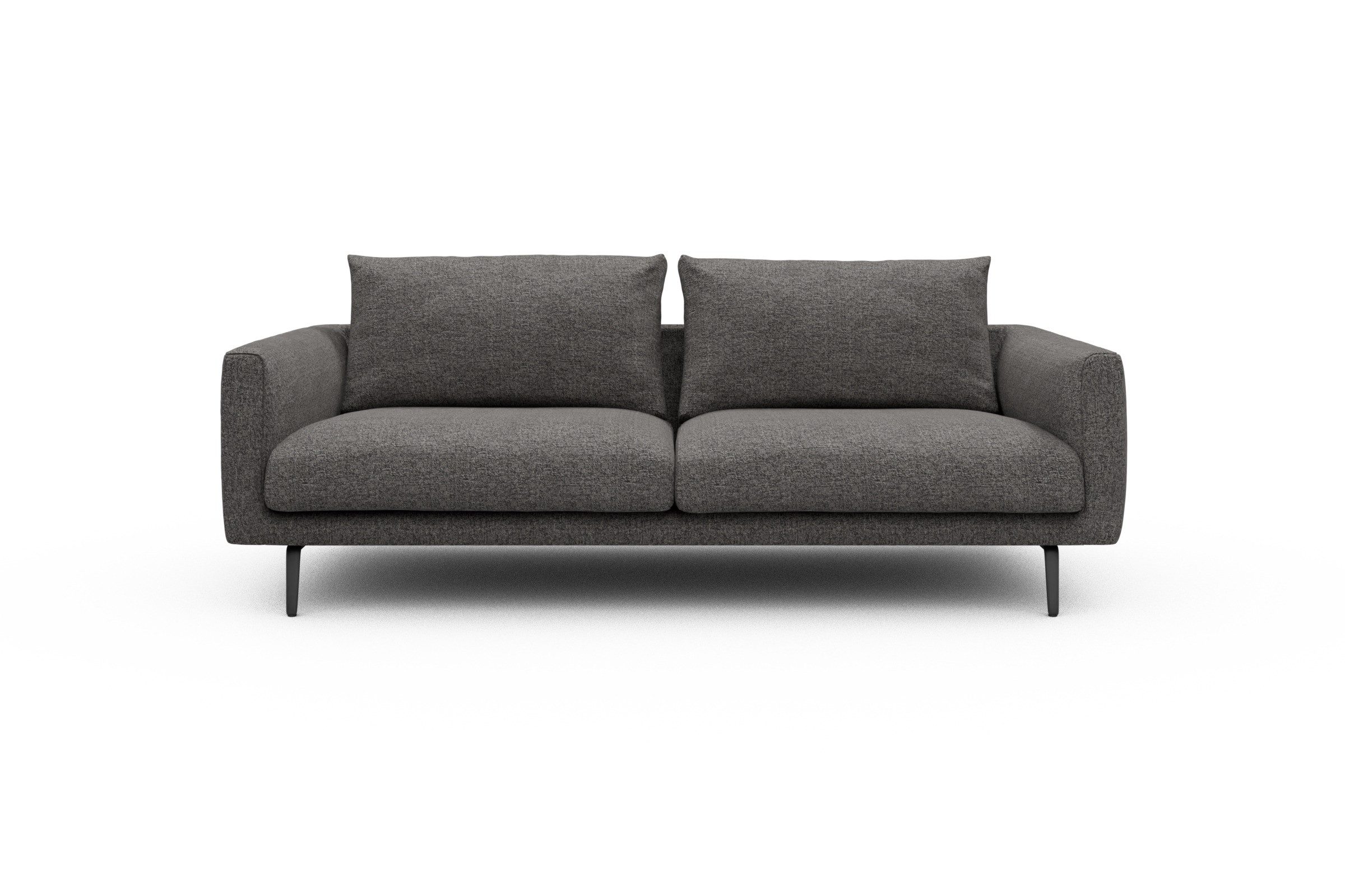 moebelfaktor Sofa Karl 3-Sitzer, Schlanker Rahmen, geneigte Armlehne, italienischer Look