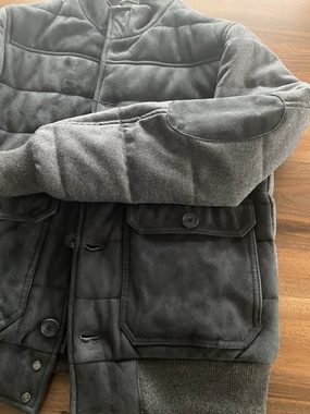 Hackett London Winterjacke Hackett London Mayfair Padded Suede Jacket Leather Leder Bomber Jacke
