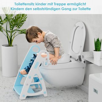 TLGREEN Toilettentrainer Toilettensitz Kinder mit Treppe, Baby Toilettensitz 2 in 1 mit Tritthocker
