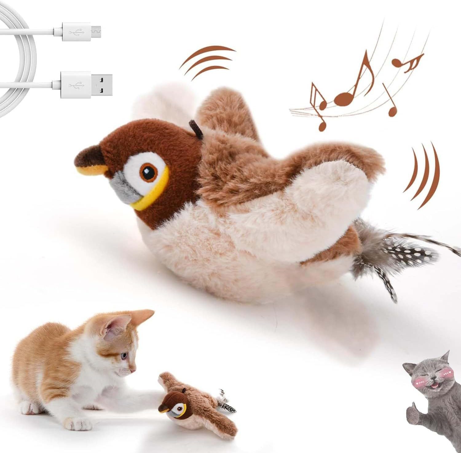 BlingBin Tier-Intelligenzspielzeug Katzenspielzeug Vogel Fliegt, Elektrisch günstig online kaufen