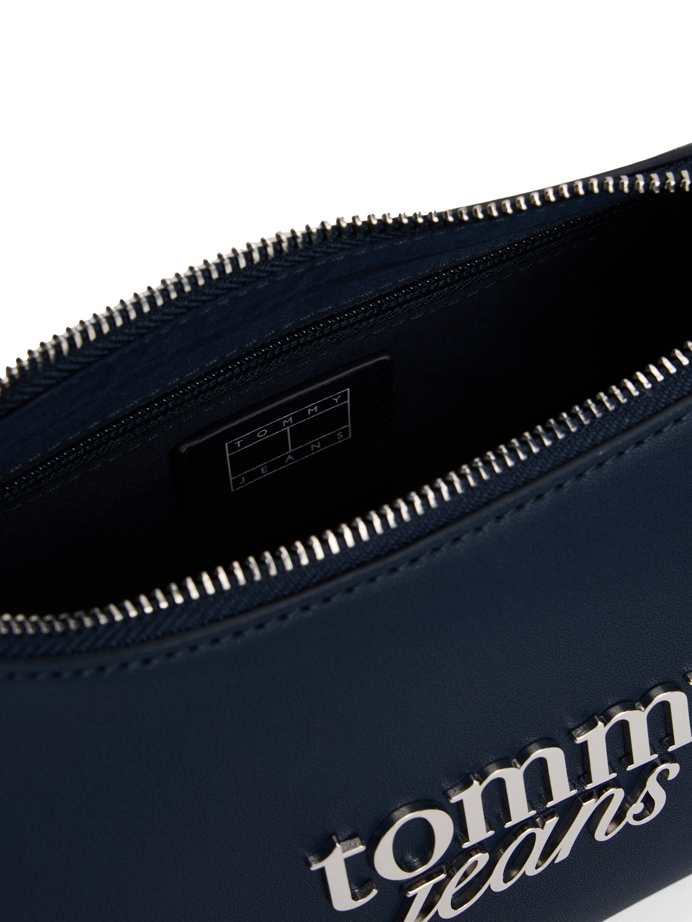 Tommy Jeans Schultertasche TJW BOLD SCRIPT SHOULDER BAG, Damen Umhängetasche, Hobobag, mit auffälligem Logo-Schmuckelement