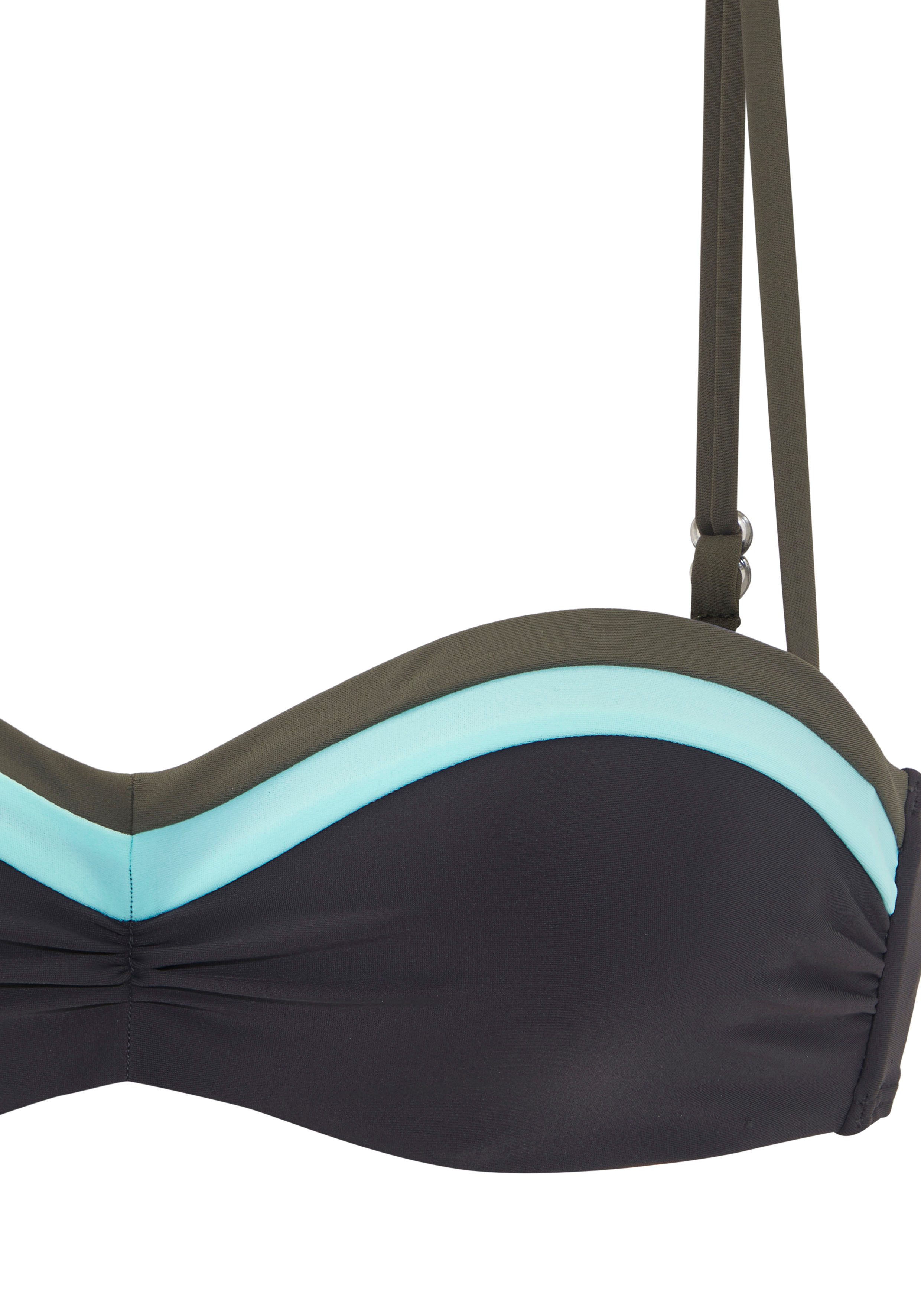 s.Oliver Bügel-Bandeau-Bikini-Top Yella, mit kontrastfarbenen Details – Bild 3 von 5