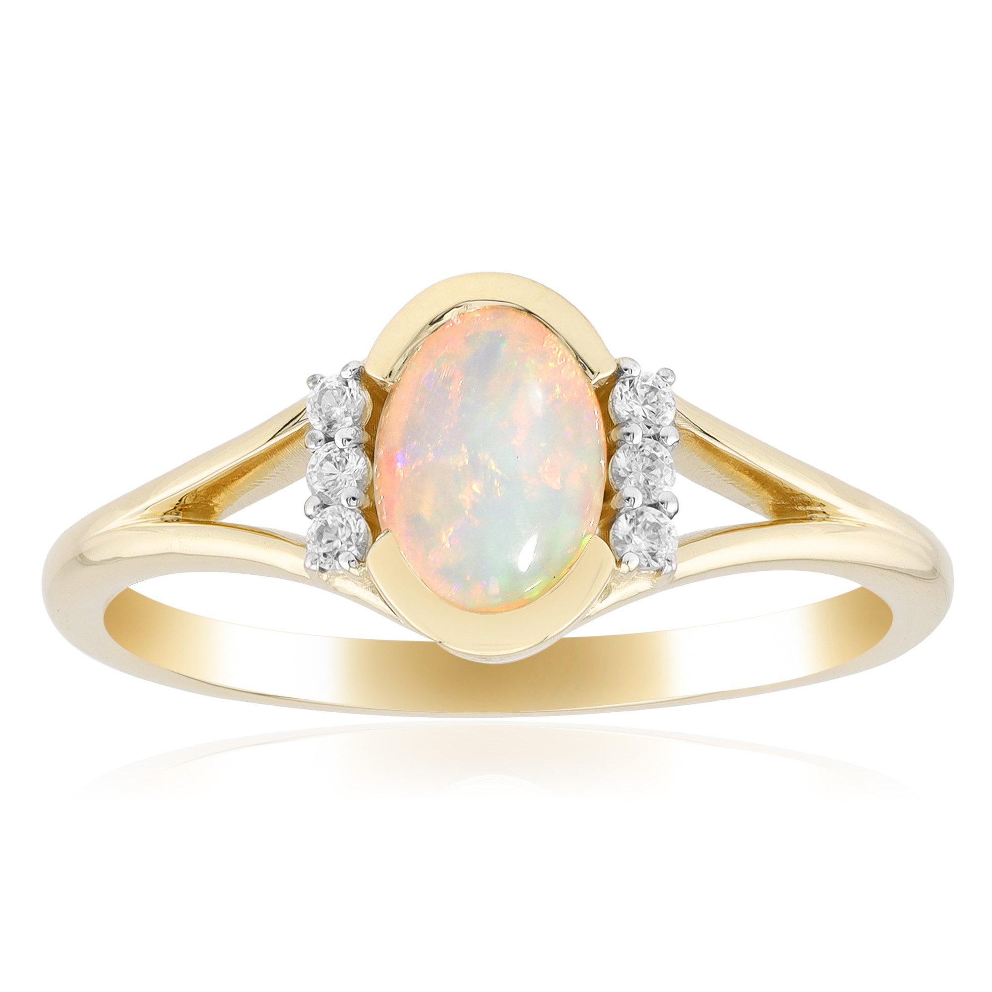 Cavill Goldring Mintabie-Opal-Goldring, 0,54 ct, Australien (1-tlg)
