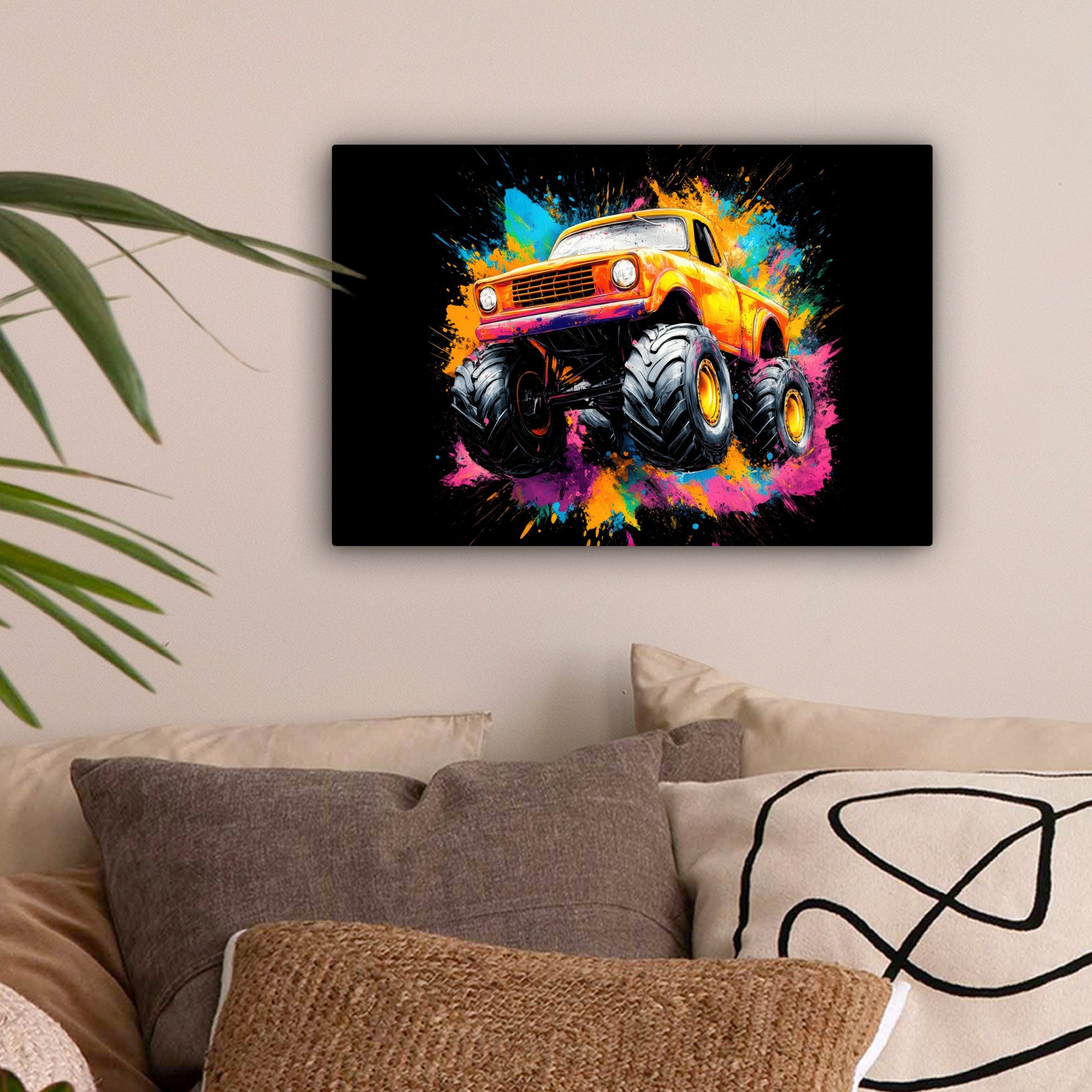 OneMillionCanvasses® Leinwandbild Graffiti - Auto - günstig online kaufen