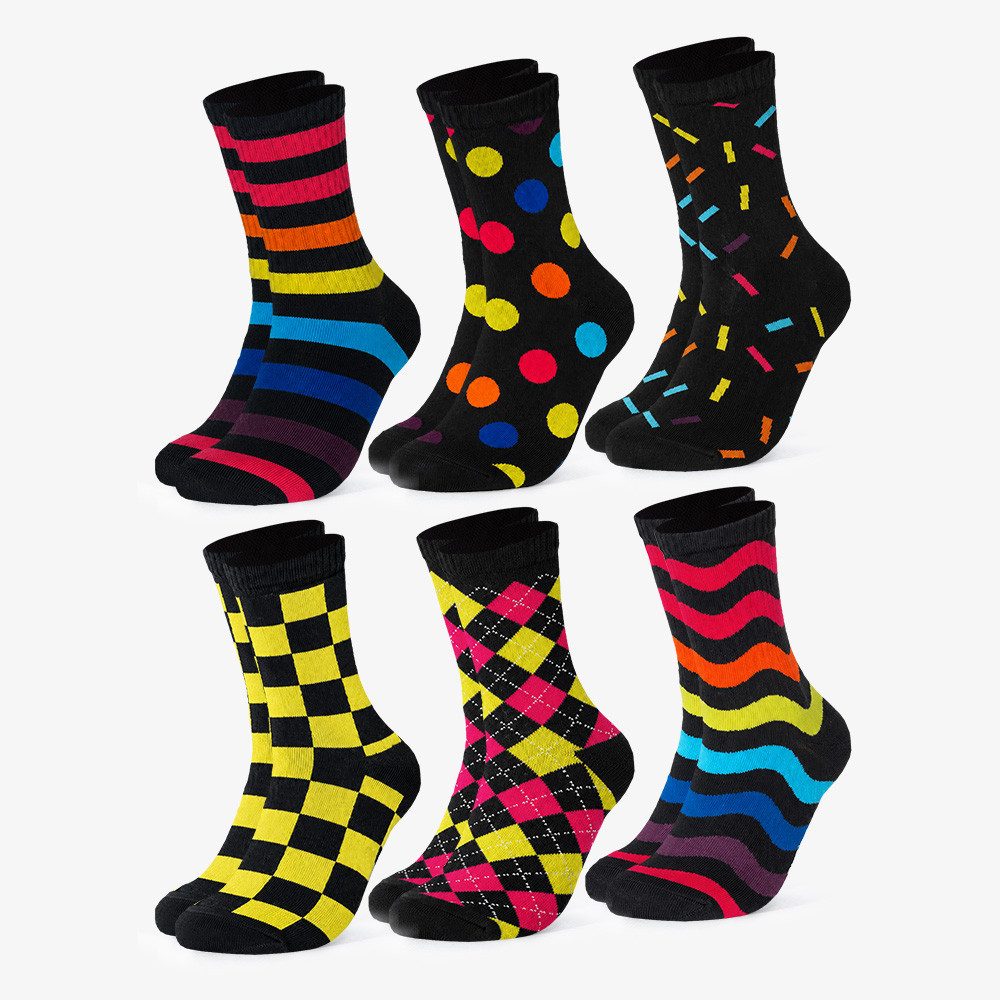 OCCULTO Basicsocken Herren Bunte Socken 6er Pack (Modell: Sigi) (6-Paar)