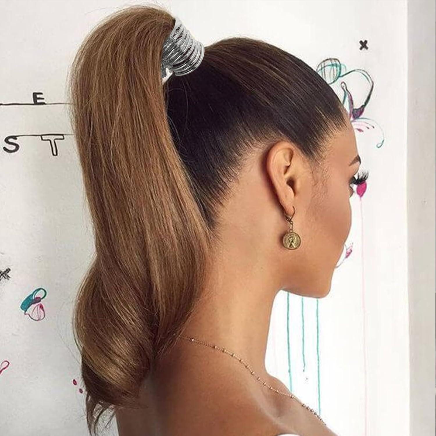 LuxusKollektion Haarklammer Haarklammer Metall Pferdeschwanz Clips Haarspangen Damen Rutschfest