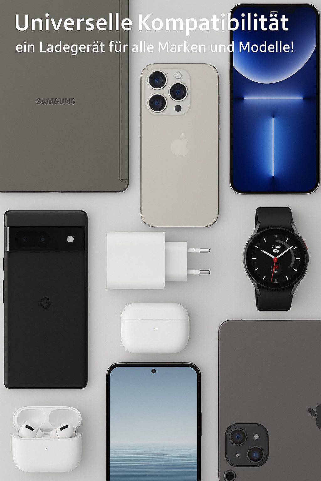 Alpha Electronics 45W USB C Schnell Ladegerät für Samsung Galaxy S25–S10, Tab S9, Buds USB-Ladegerät (3000 mA, Spar-Set, 1-tlg., Huawei Mate 60, Xiaomi 14 Serie, Universalkompatibel, Power Delivery & Quick Charge,Dual-Port Ladegerät)