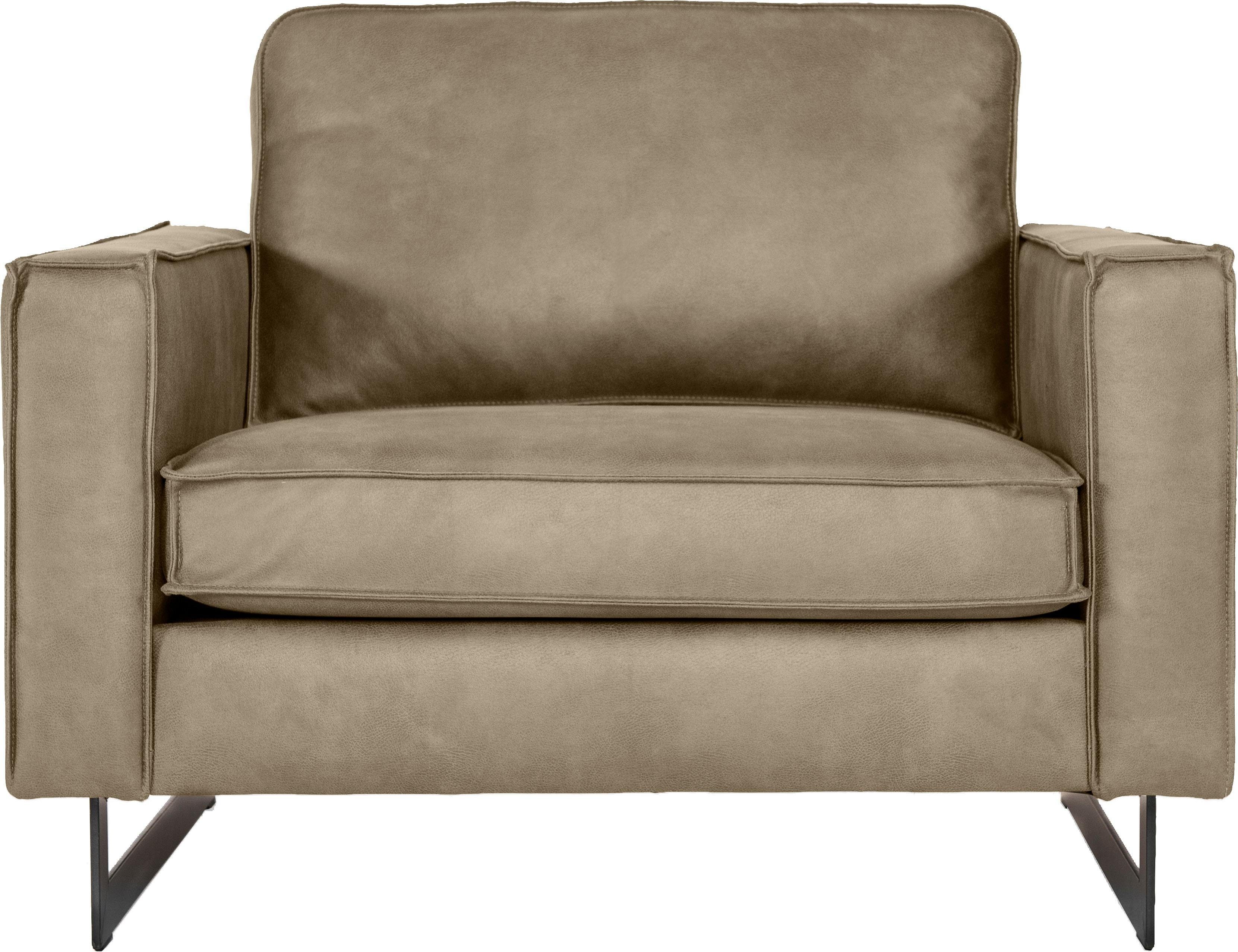 Home affaire Loveseat Pinto 105 cm, Cord, Chenille, Lederoptik, mit Keder, günstig online kaufen