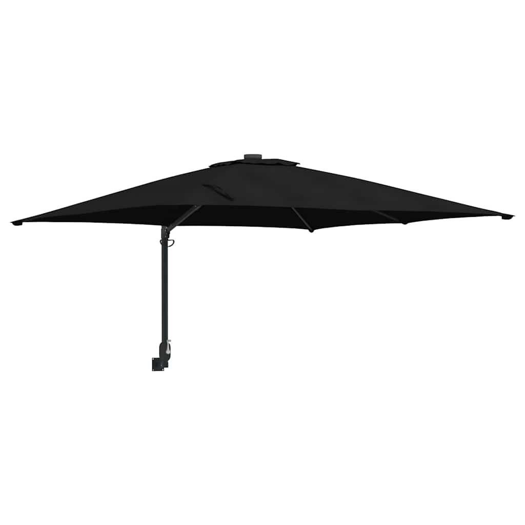 vidaXL Sonnenschirm Garten-Sonnenschirm Schwarz 248,5 x 247,5 x 160 cm