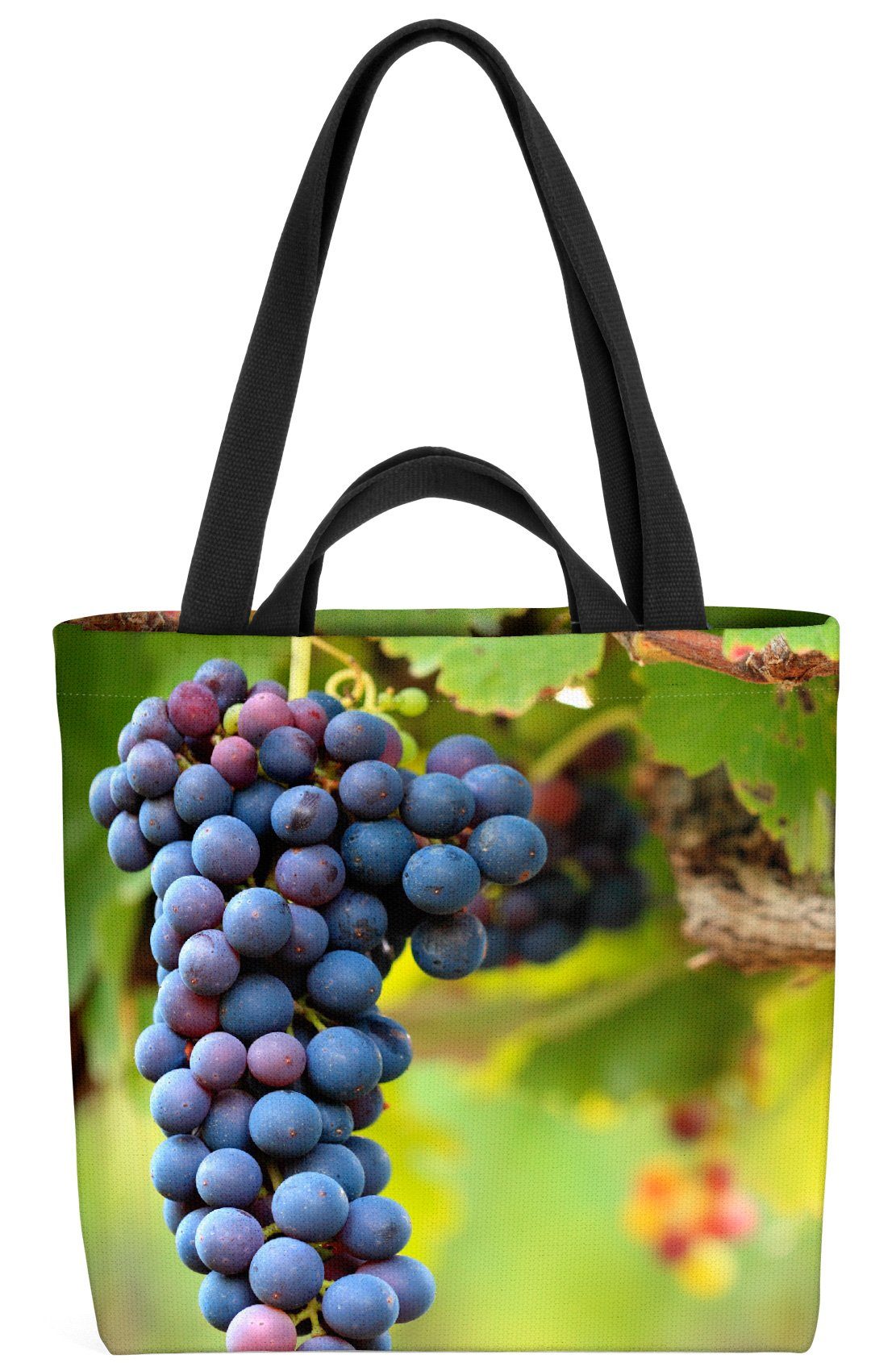 VOID Henkeltasche (1-tlg), Weinrebe Rotwein Obst Weinrebe Rotwein Obst Weintraube Beeren Wein Es