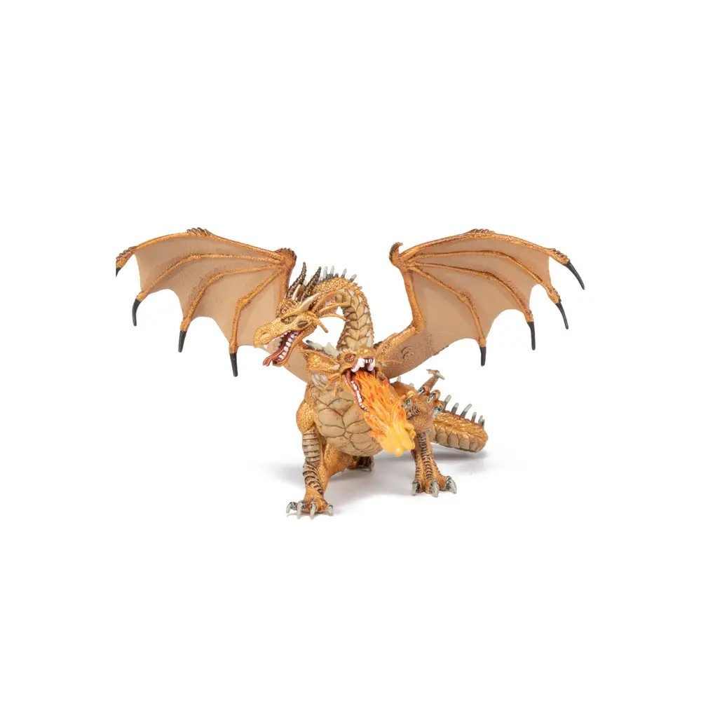 papo Actionfigur Papo 38938 Zweiköpfiger Drache, gold