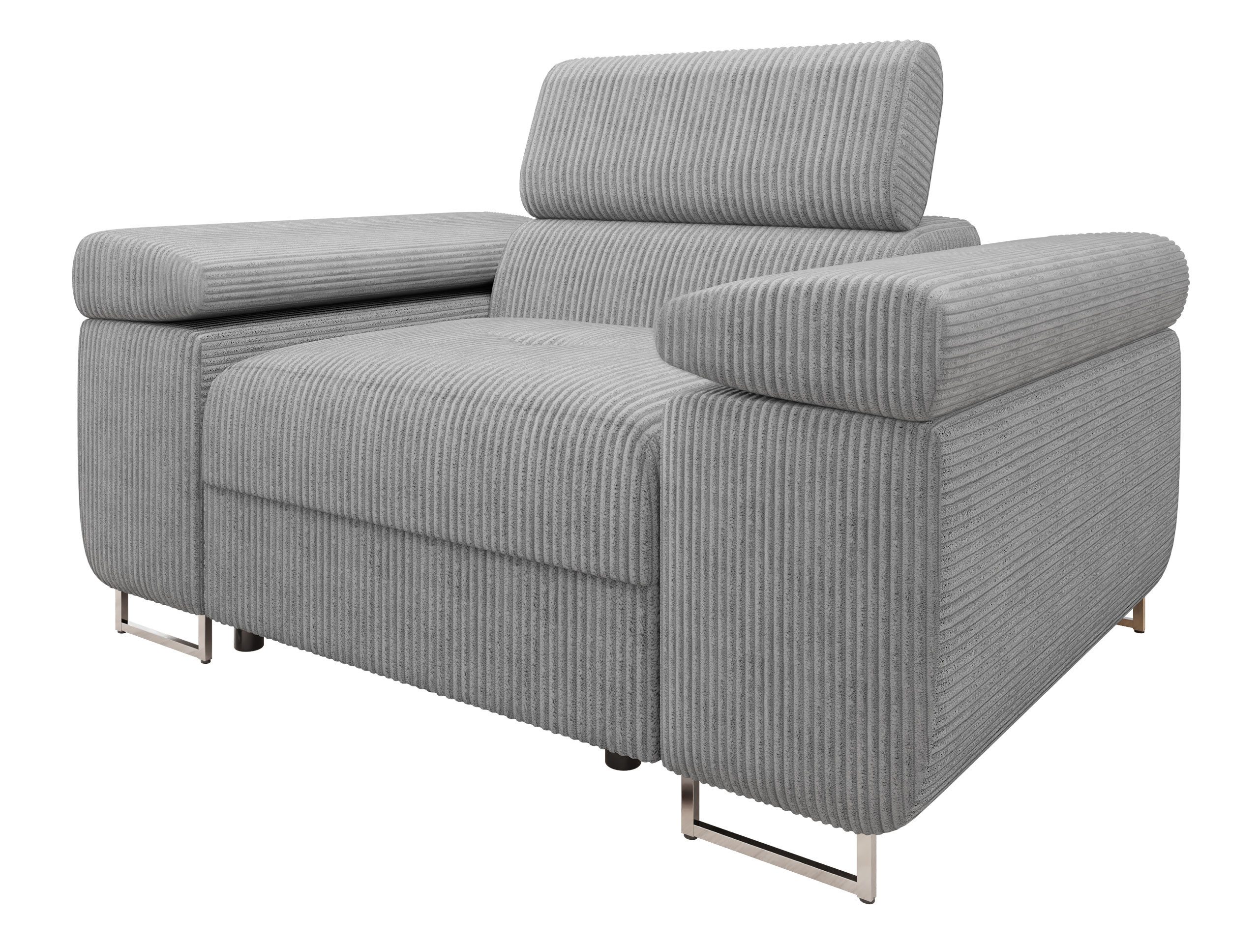 MIRJAN24 Sessel Torezio Cord, Einstellbare Kopfstützen, 134x102x70-90 cm