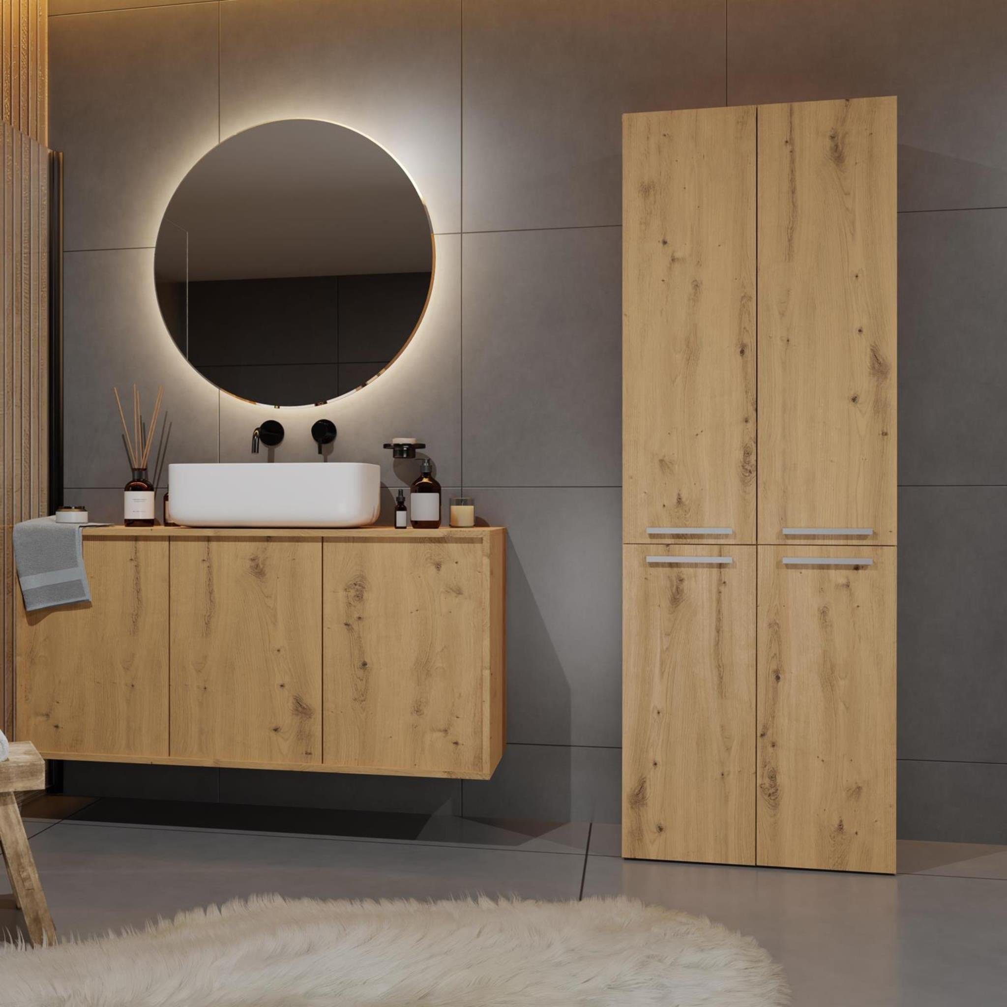 Beautysofa Hochschrank Nolan 1k DD (Badezimmerschrank, günstig online kaufen