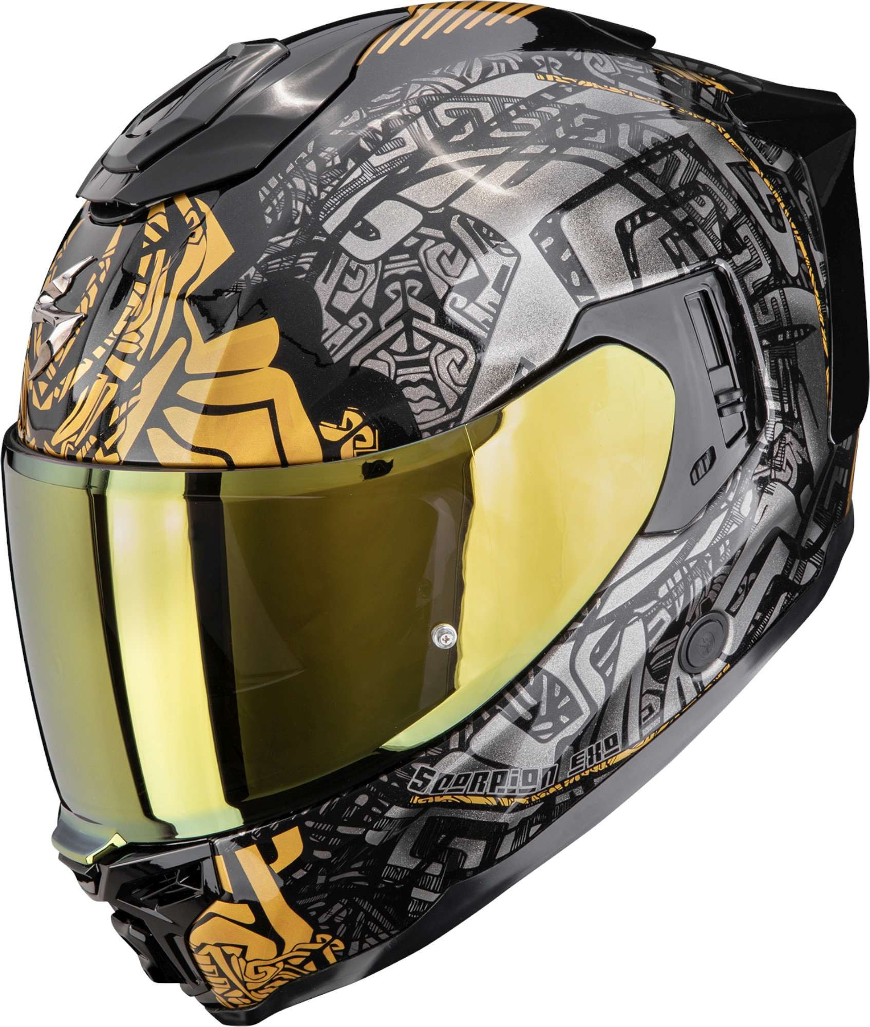 Scorpion Exo Motorradhelm Exo-1500 Air Apus Helm, Notfallsystem-Polsterung (EQRS),geeignet für Brillenträger,Pinloc