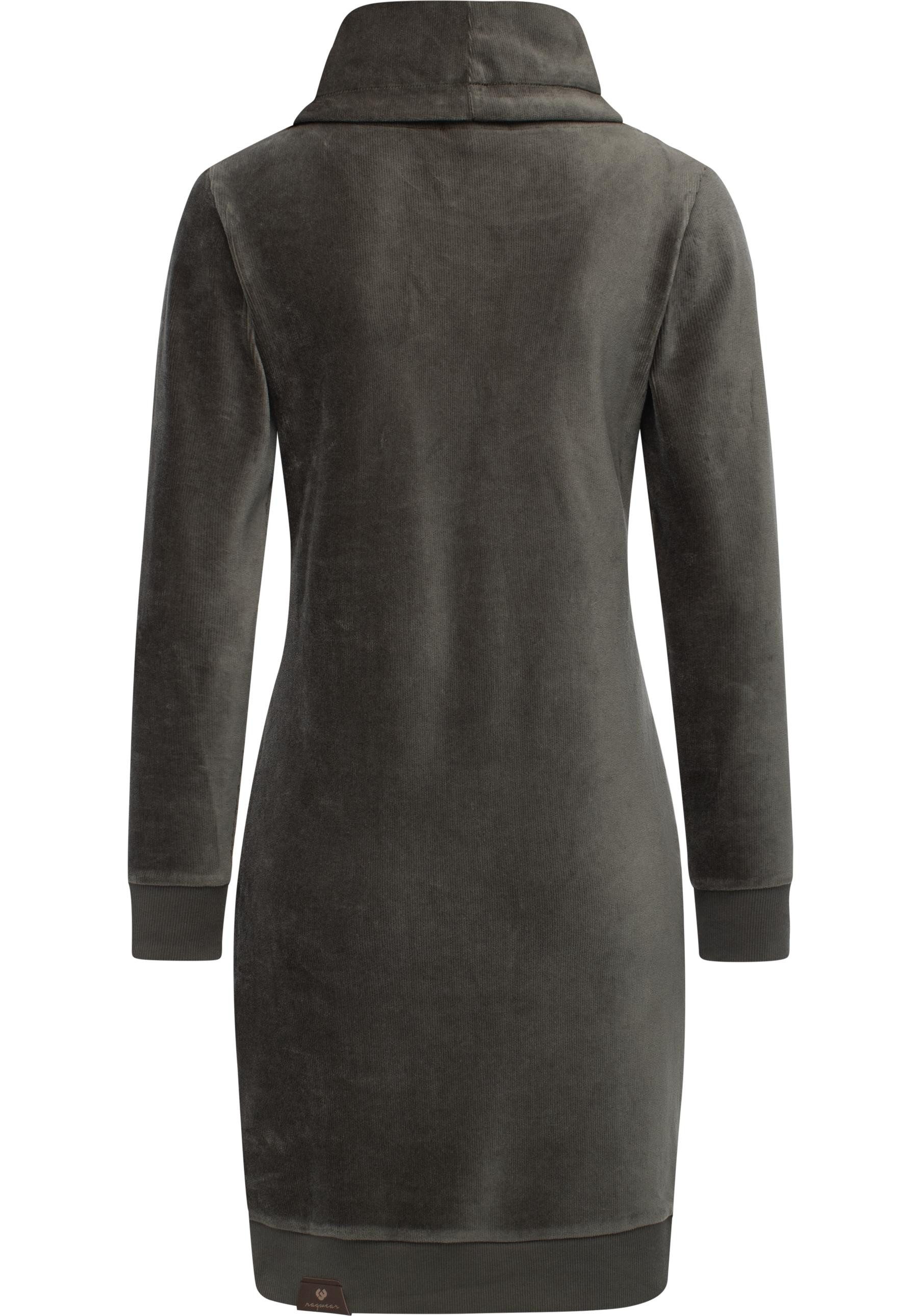 Ragwear Sweatkleid Chloe Velvet stylisches Langarmkleid in Samtoptik