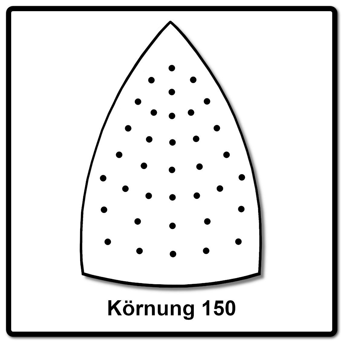 K150 Mirka 50 Stk. Schleifblätter (246JQ0 Delta Schleifscheibe 100x152x152mm Grip IRIDIUM