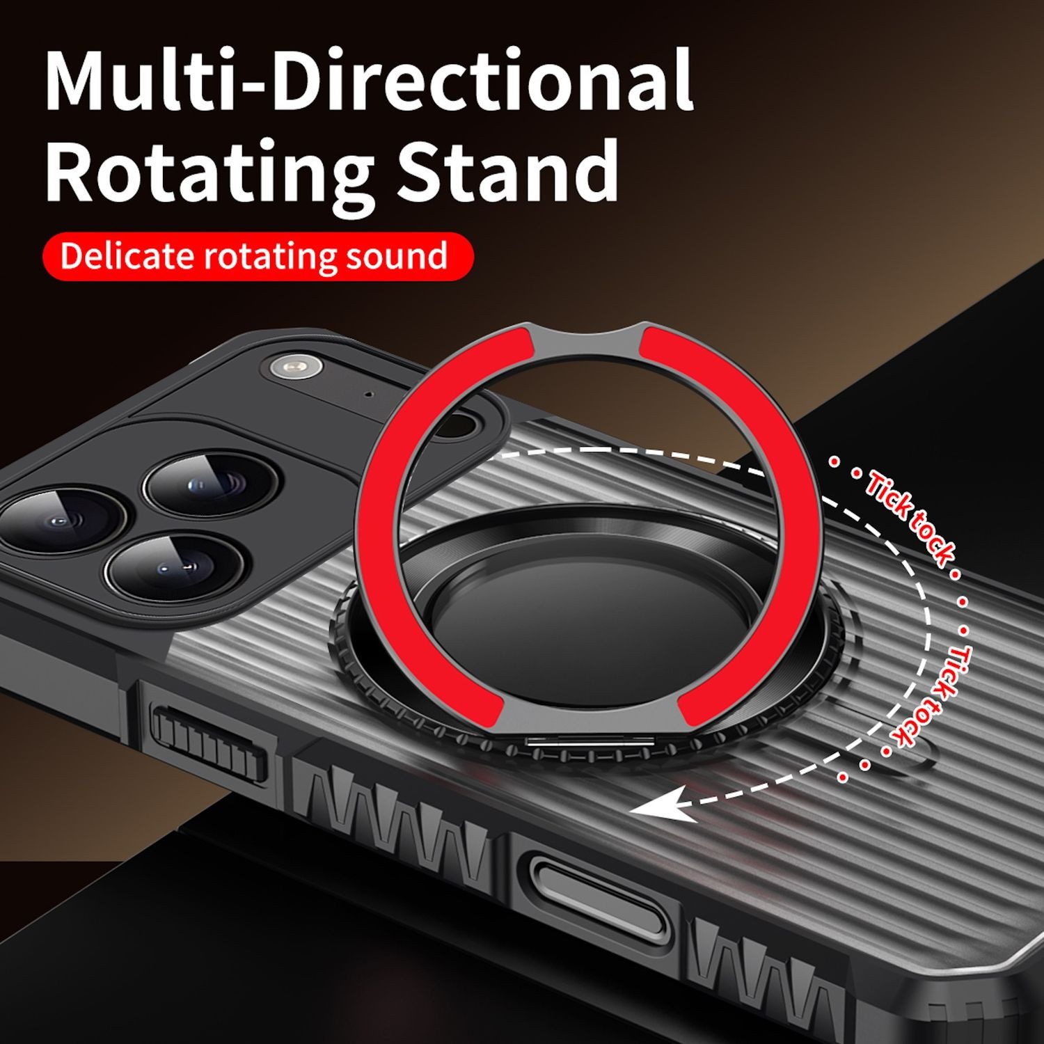 Wigento Handyhülle Für Samsung Galaxy S25 FE MagSafe 360 Grad Ring Halter Hülle Schwarz, 360° Standfunktion, Anti-Rutsch-Seiten, Fingerabdruckschutz