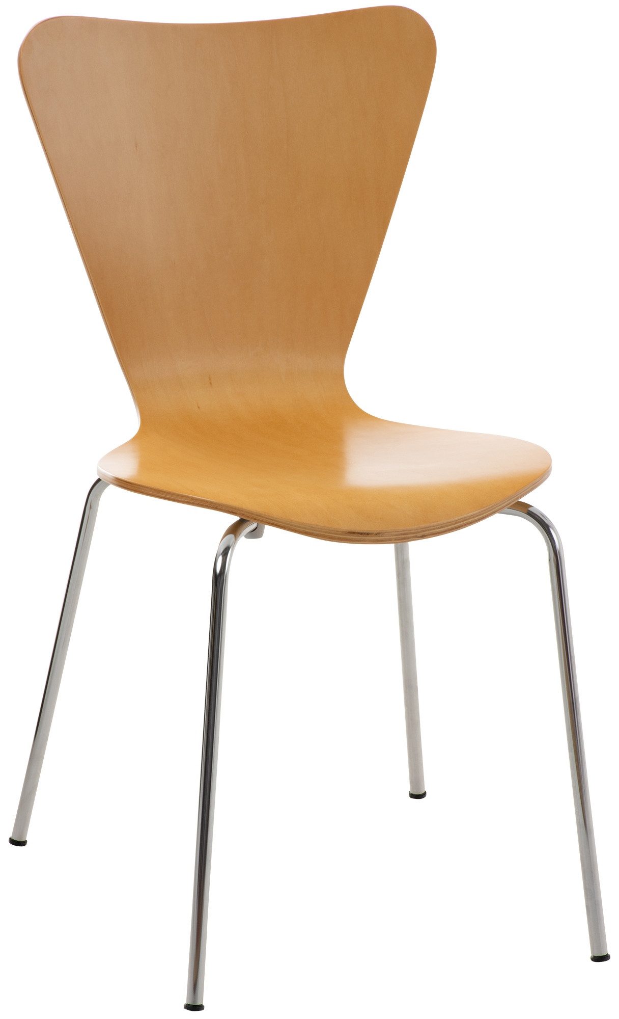 furnicato Besucherstuhl Stapelstuhl Calisto 85x45x49 cm natura (1 St)