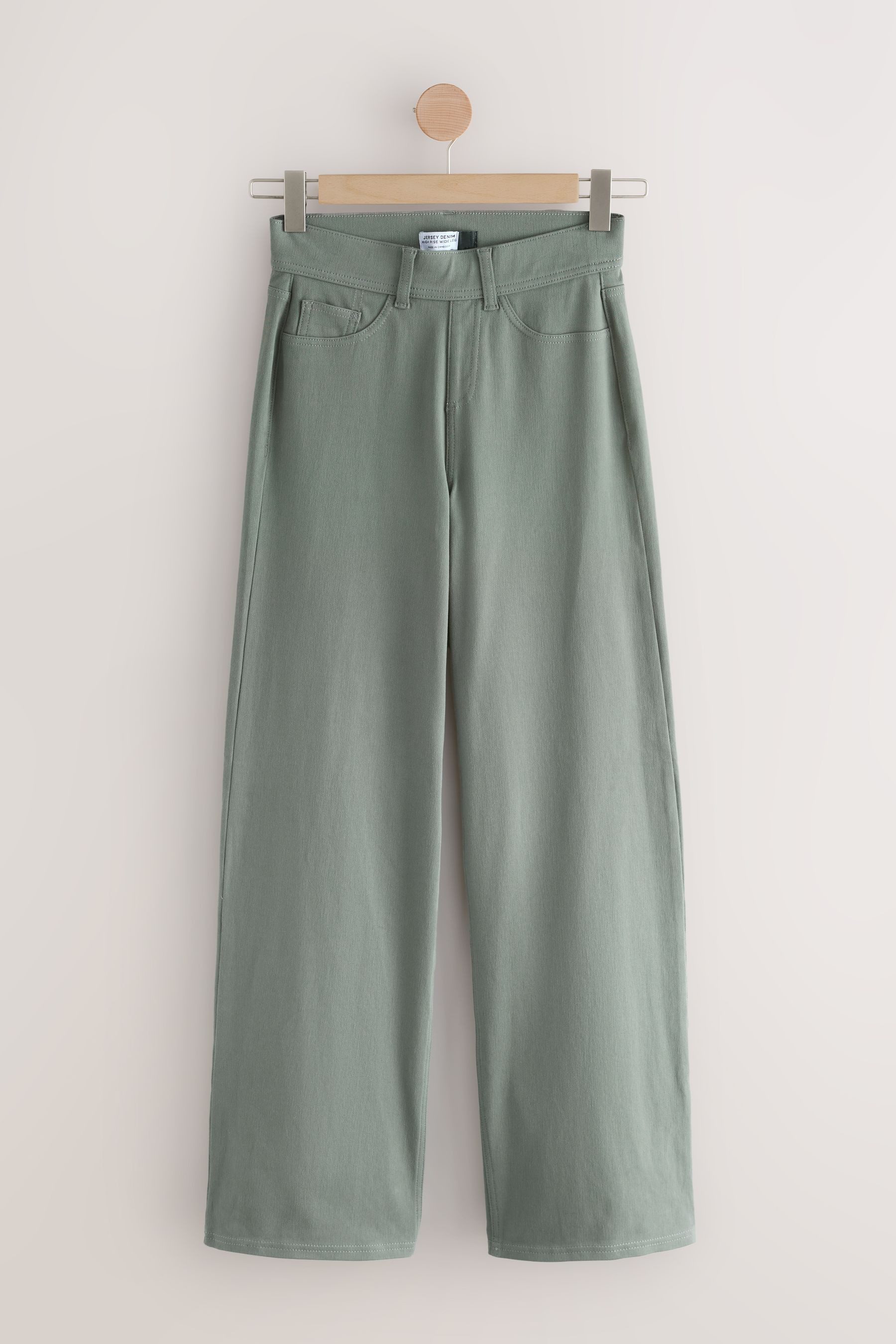 Next Weite Jeans Denim-Hose aus Jersey mit weitem Bein, 2er-Pack (2-tlg)