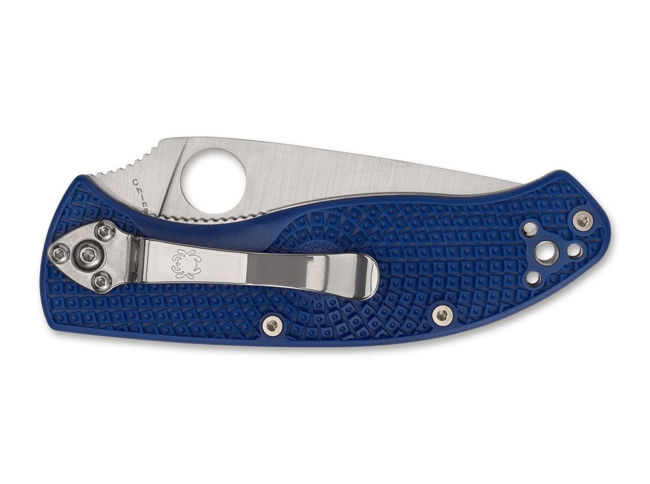 Spyderco Taschenmesser Tenacious C122PBL Blue Einhandmesser rostfrei EDC Liner