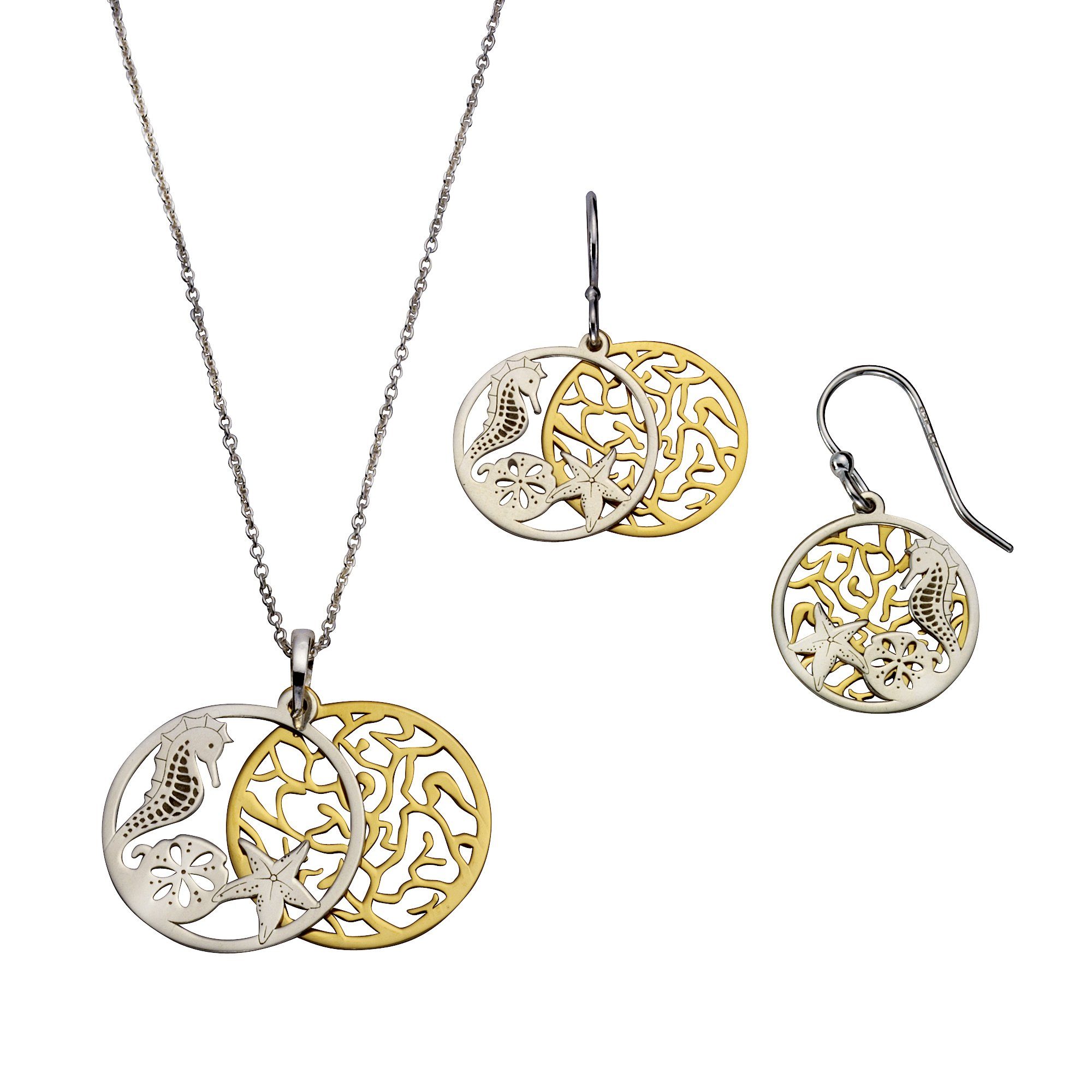 Vivance Paar Ohrhänger Silber 925 zweifarbig maritimes Motiv günstig online kaufen