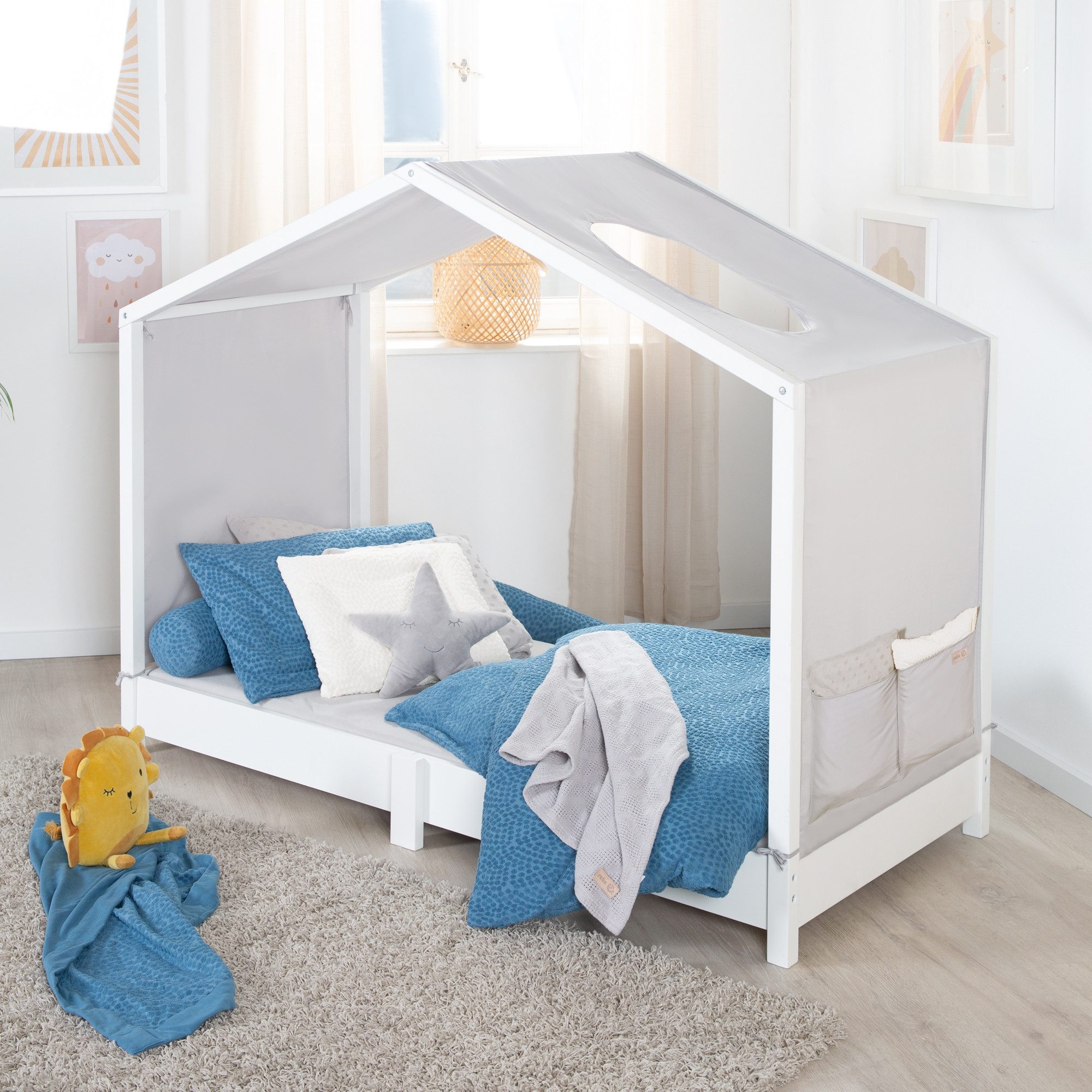 roba® Betthimmel Hausbettbezug - Baldachin für roba Montessori Hausbetten, günstig online kaufen