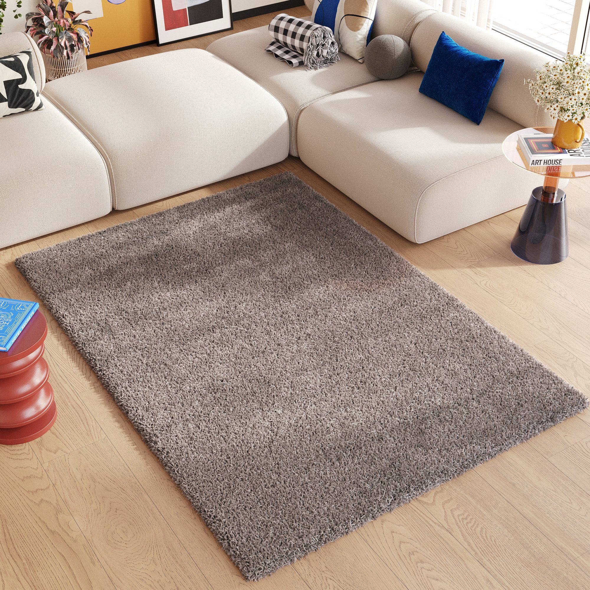 Tapiso Hochflor-Teppich ESSENCE, rechteckig, Höhe: 40 günstig online kaufen