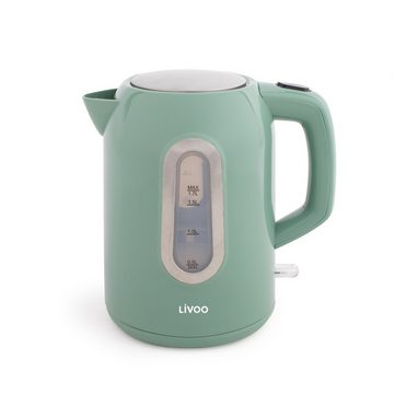 LIVOO Toaster LIVOO Frühstückset Toaster Wasserkocher Küchengeräte Set DOD160VS mint