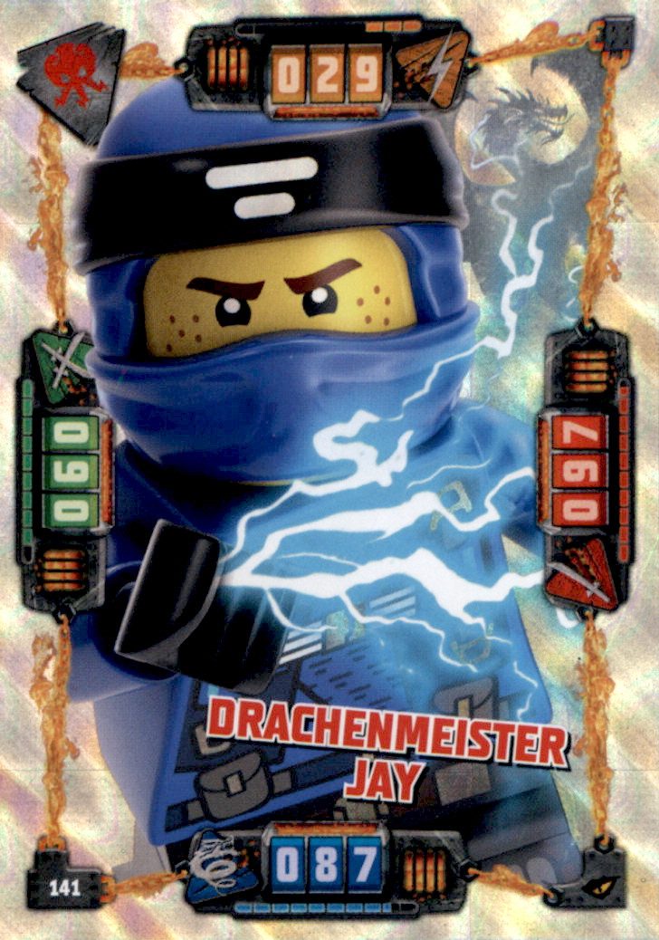 Blue Ocean Sammelkarte XXL141 Drachenmeister Jay Limitierte XXL Karte LEGO Ninjago SERIE 4
