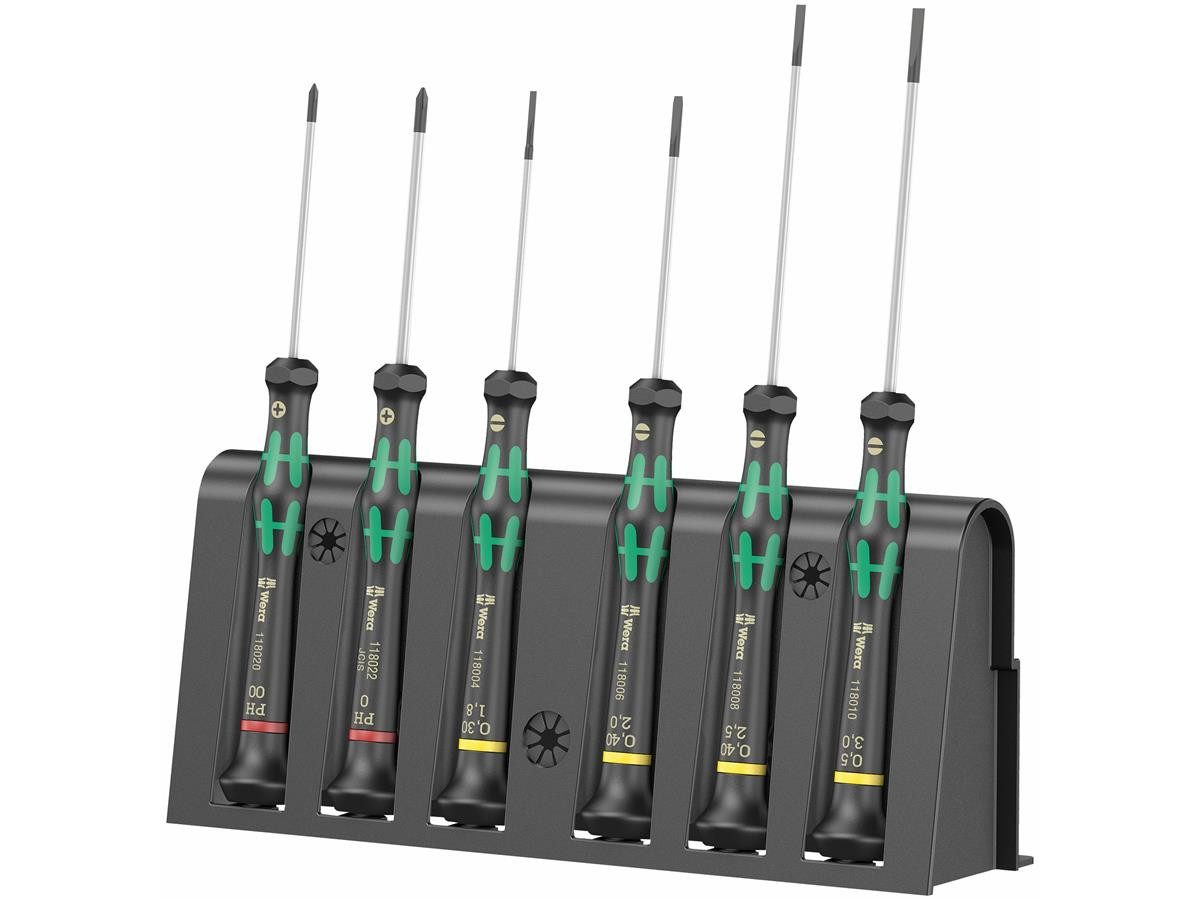 Wera Schraubendreher Wera Elektroniker-Schraubendrehersatz, (Set), Wera Black Point-Spitze, Farbkennzeichnung