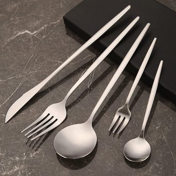 Coisini Besteck-Set 60tlg.Essbesteck für 12 Personen Spülmaschinenfes (60-tlg), Edelstahl