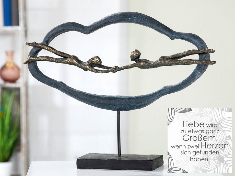 Casablanca by Gilde Dekofigur Skulptur Love is in the air, grau (1 St), grau