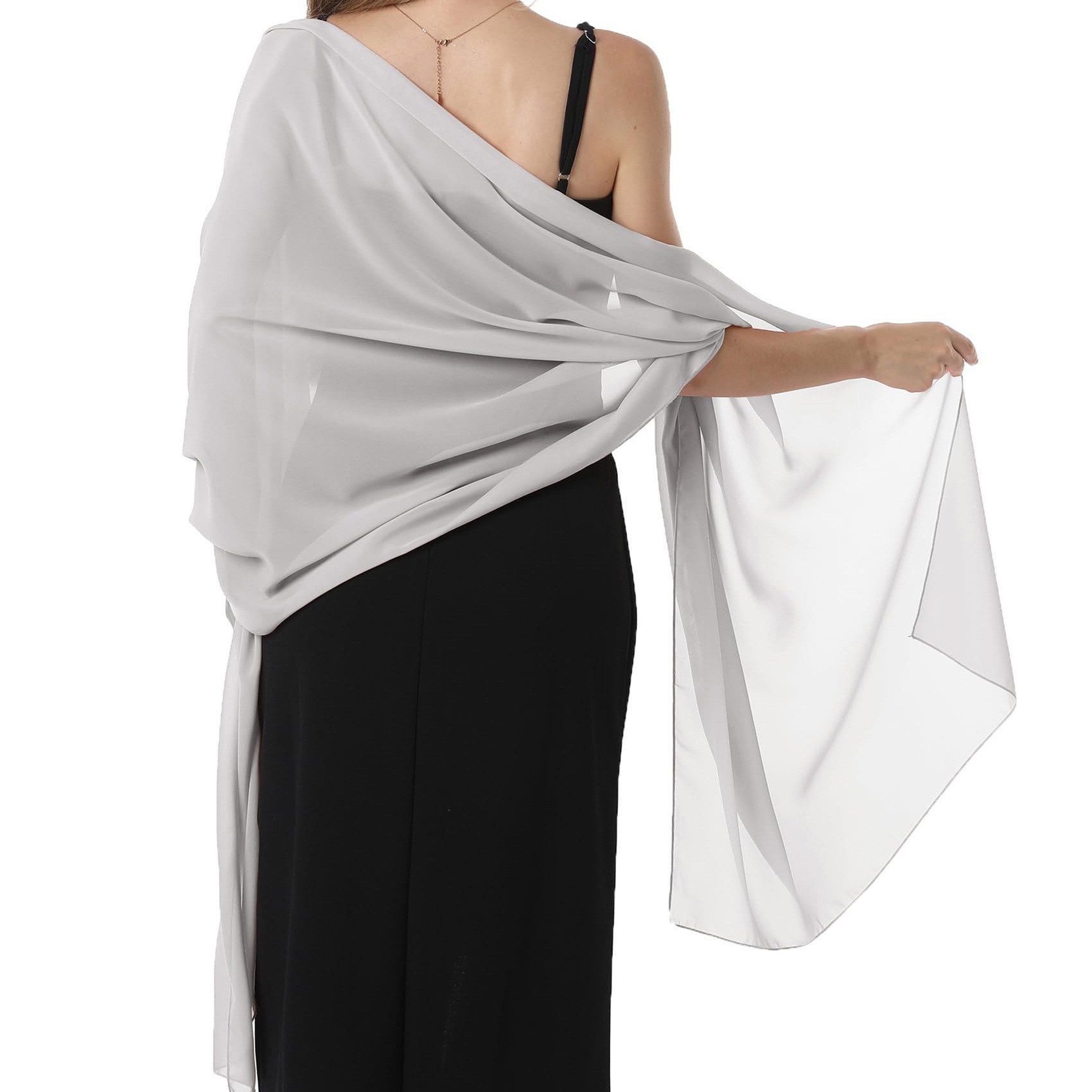 Zaewry Modeschal Damen Schal – Elegante leichte Stola, weich fließend, (1-St), ideal für Abendkleid, Hochzeit & festliche Anlässe