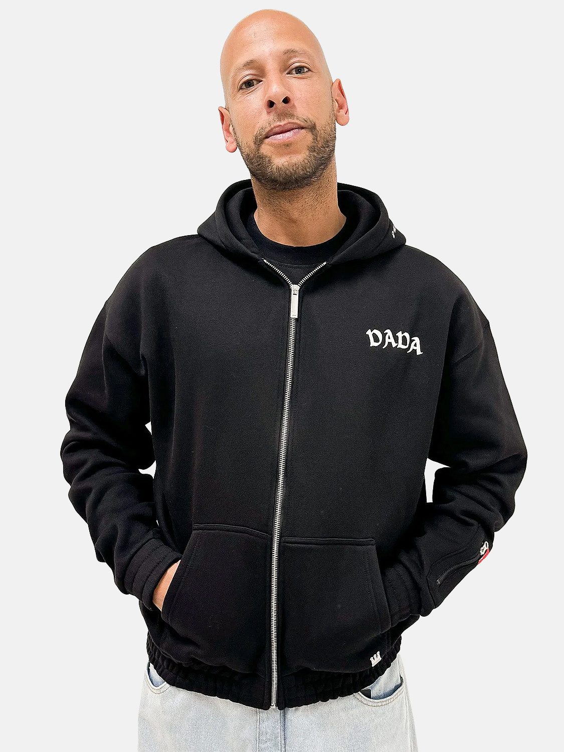 DADA Supreme Hoodie mit Rückstick, Ärmelzip und Oversize Fit Embo Logo Zip günstig online kaufen